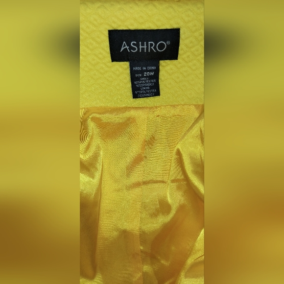 Ashro Vibrant Yellow Pea Coat - Picture 2 of 15